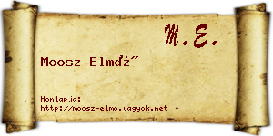 Moosz Elmó névjegykártya